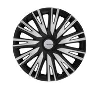 Michelin 4 Copricerchi Auto Argento Nero 15 Pollici NVS Fissaggio Facile