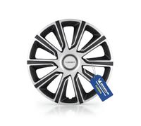 Michelin 92013 Copricerchi Louise con sistema riflettente N.V.S., set da 4, 35.56 cm, 14'', argento/nero