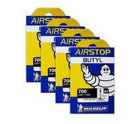 Michelin Airstop Butile Interno Tubo 4-PACK Pacchetto 700x18-25c W/52mm Presta