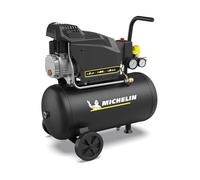 MICHELIN, Compressore d’Aria MX POP AIR 24-2 L, Serbatoio 24 Litri con ruote, Motore da 2 hp, Pressione Massima 8 bar, Portata d’Aria 195 l/min
