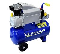 MICHELIN - Compressore d'aria MB24 - Serbatoio da 24 litri - Motore da 2 hp - Pressione massima 8 bar - Portata d'aria 170 l/min - 10,2 m³/h, blu