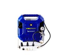 Michelin Compressore d'Aria Portatile MB1, Compressore Aria Oil-Free con Tubo Flessibile 1m, Pistola di Gonfiaggio con Manometro Certificata CE e 6 Ugelli, Pressione Massima 8 Bar, Potenza 1.5 CV