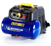 Michelin Compressore d'Aria Portatile MBL6, Compressore Aria Oil-Free da 6 Litri, Manometro Integrato, Pressione Massima 8 Bar, Potenza 1.5 CV