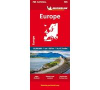 Michelin Europe: 705 National [Lingua Inglese]: Straßen- und Tourismuskarte 1:3.000.000