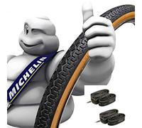 Michelin PROMOZIONE - 2 x Copertone 28 x 1 5/8-1 3/8 (700 x 35) + 2 x Camera 28 x 1 5/8-1 3/8 (700 x 35) Ideale Bicicletta City Bike Donna/Uomo - con Cambio o Senza Cambio (Nero para)