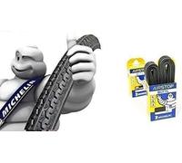 Michelin PROMOZIONE - 2 x Copertone 28 x 1 5/8-1 3/8 (700 x 35) + 2 x Camera 28 x 1 5/8-1 3/8 (700 x 35) Ideale Bicicletta City Bike Donna/Uomo - con Cambio o Senza Cambio (Nero)