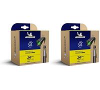 Michelin Protek Max C4, Camera d'Aria per Bicicletta Unisex Adulto, Valvola Schrader-35mm, Nero, 26" 1.9-2.3 (Confezione da 2)