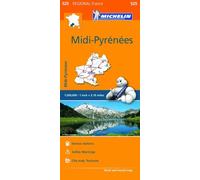 Michelin Regional Maps: France: MIDI-Pyrénées Map 525 [Lingua inglese]