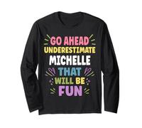 Michelle Personalized Women's Gift Custom Michelle Maglia a Manica