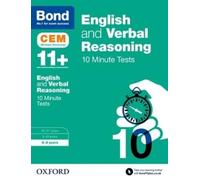 Michellejoy Hughes Bond 11+: English & Verbal Reasoning: CEM 10 Min (Tascabile)
