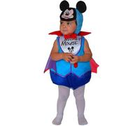 Ciao - Mickey Mouse Costume Tutina Vampiretto con Mantellina Stampata e Cuffia Orecchie Bambini Unisex, Multicolore, 6-12 mesi, 11251.6-12