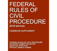 Michigan Legal Federal Rules of Civil Procedure; 2018 Edition (Case (Tascabile)