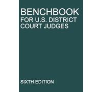 Michigan Legal Publishing Lt Benchbook for U.S. District Court Judge (Tascabile)