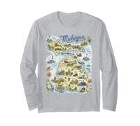 Michigan, Mi, USA, mappe, Icone, penisola Superiore Maglia a Manica