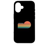 Michigan Retro Sunset Custodia per iPhone 16