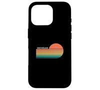 Michigan Retro Sunset Custodia per iPhone 16 Pro