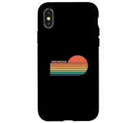 Michigan Retro Sunset Custodia per iPhone X/XS