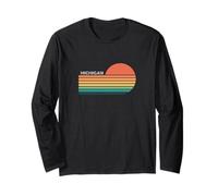 Michigan Retro Sunset Maglia a Manica