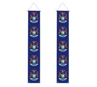 Michigan State Flag Print Fall Portico Banner, Poliestere Banners, Uso interno ed esterno, Facile da appendere riutilizzabile