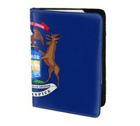 Michigan State Flag Stampa Porta Passaporto Per Viaggio Must Have, Custodia per Passaporto Per Accessori Da Viaggio Per Donne Uomini, Nero, One Size