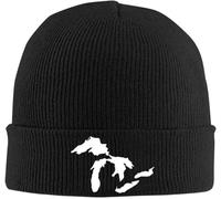 Michigan The Great Lakes State Berretto Lavorato Moda Berretto Invernale Termica Cappello Invernale per Uomini Arrampicata Ciclismo