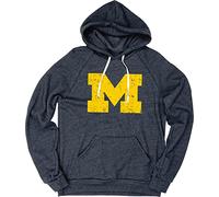 Michigan Wolverines Tri-Blend Hoodie Vintage Icon Team Color, X-Large