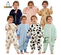 MICHLEY Cartoon Flanella Bambini Sacco a pelo per bambini Sacco caldo invernale Vestiti Bambino Sacco a pelo Pigiama per ragazze Ragazzi Bambini 1-6T