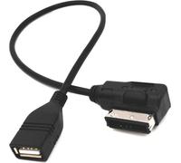MICJLLT Cavo adattatore per auto per AMI MDI MMI AUX, interfaccia musicale USB, cavi di ricarica trasmette audio da lettori MP3, telefoni e tablet, compatibile con Audi A3 A4L A5 A6L A8 Q5 Q7 R8 (0,35