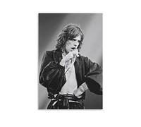 Mick Jagger - Poster da parete con grande cantante, stampa artistica su tela, opere d'arte per stanza delle idee, 30 x 45 cm