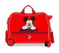 Mickey Happy Trolley Cavalcabile Abs 4 Ruote Rosso
