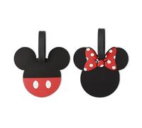 Mickey M Disney Mickey & Minnie Mouse Nero e Rosso 2 Pezzi Etichette per Bagagli VT700349L.PH, Multicolore