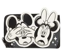 Loungefly Disney: Mickey & Minnie - Ghost - Porta carte con cerniera e 4 scomparti per carte - Portafogli da collezione