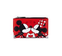 Mickey & Minnie - Portafogli da donna, motivo: Topolino e Minnie Valentine Geldbörse, colore: Rosso/Nero/Bianco, Rosso/ Nero/ Bianco , Standard