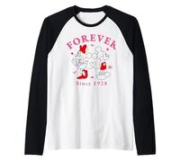 Mickey Mouse And Minnie Forever Valentine Maglia con Maniche Raglan