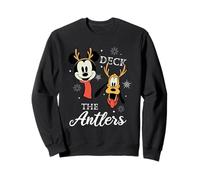 Mickey Mouse and Pluto Deck The Antlers Natale Felpa