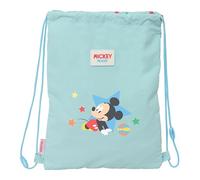 MICKEY MOUSE BABY - Zaino a sacco piatto Junior, zaino ideale per bambini di diverse età, comodo e versatile, qualità e resistenza, 26 x 34 cm