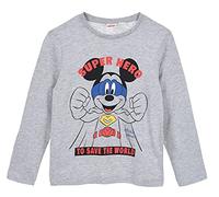 Mickey Mouse Bambino Maglietta a Maniche Lunga (Grigio Chiaro,8 Anni)