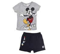 Mickey Mouse Bimbo Maglietta e Pantaloncini (Grigio Chiaro,6 Mesi)
