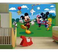 Mickey Mouse Carta da Parati Fotografica 358x254cm Verde Disney Minnie Ragazzo
