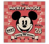 Mickey Mouse Classic 2027 Square Wall Calendar Official Licensed Disney Calendar, Monthly Grid Layout, Timeless Classic Mickey Mouse Artwork, Large Square Format, Gift for Disney Fans
