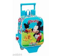 Mickey Mouse Disney Trolley Zaino Con Ruote Safta S 27 Cm Polyester