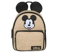 Mickey Mouse Disney Zaino urbano donna a quadri beige 25x8x21cm (Mickey Mouse Beige)