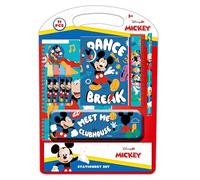 MICKEY MOUSE GOOD DAY - Set da scrittura, astuccio regalo, astuccio metallico, penne, astuccio per bambini, ideale per bambini, comodo e versatile, qualità e resistenza, 27 x 37,5 cm, blu, M, Casual