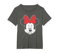 Mickey Mouse Minnie Head Maglietta, Donna plus-size, Asfalto, 2X