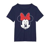 Mickey Mouse Minnie Head Maglietta, Donna plus-size, Navy, 2X