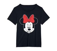 Mickey Mouse Minnie Head Maglietta, Donna plus-size, Nero, 2X