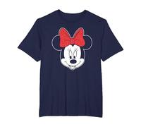 Mickey Mouse Minnie Head Maglietta, Uomo taglie grandi, Navy, 2X Tall