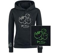 Mickey Mouse Minnie & Topolino So Sweet Donna Felpa con Cappuccio Nero S 65% Cotone, 35% Poliestere Regular