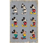 Mickey Mouse PopArtUK - Maxi Poster da Bambini con Immagini dell'evoluzione di Topolino, Dimensioni 61 x 91,5 cm