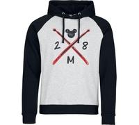 Mickey Mouse Rock out Loud Uomo Felpa con Cappuccio Grigio/Nero M 60% Cotone, 40% Poliestere Regular